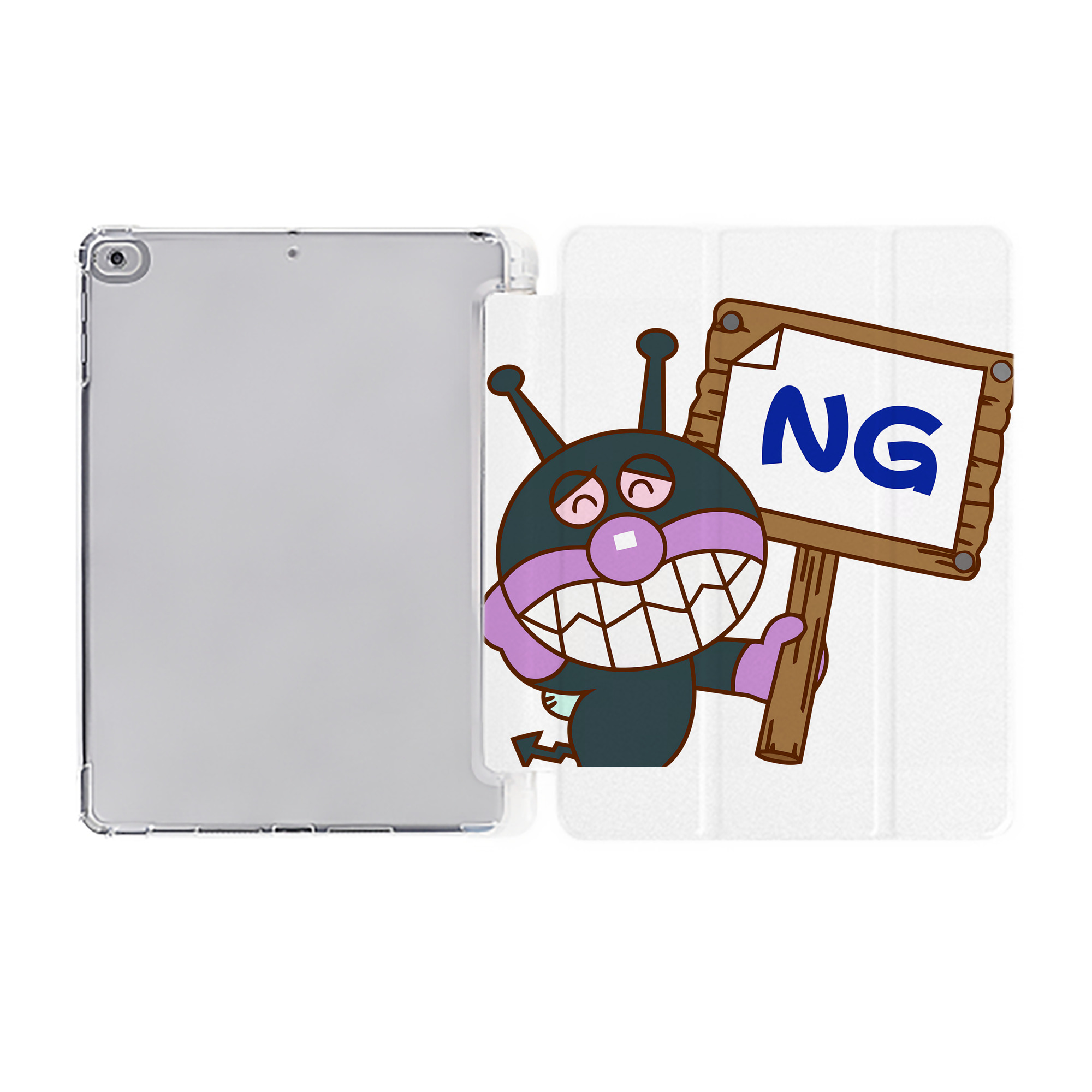 （画像用） アンパンマン Anpanman IPad ケース ペン収納付き 三つ折りスタンド PUレザー×シリコン 対応機種9.5/10.5/10.9インチ